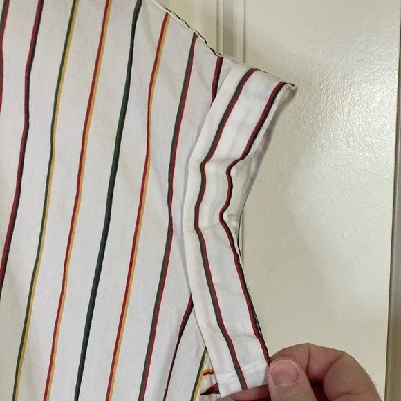 Madewell Womens Central Sadie Stripe Button-Up Shirt Size Small Oversized Cotton - Picture 7 of 9